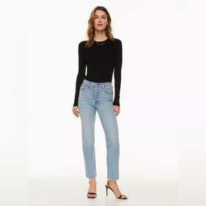 Denim Forum Arlo High Rise Straight Jeans (Aritzia)